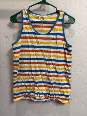 Dutch Bros Striped Multicolor Tank Top